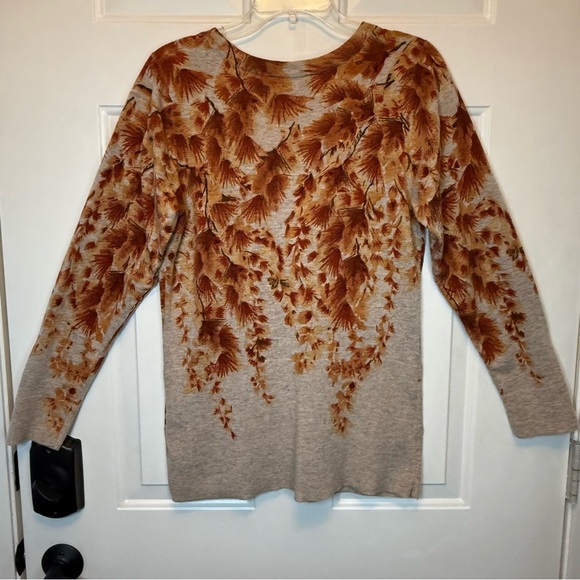 Coldwater Creek Wool, Cashmere, Rabbit Blend Fall Leaves Cardigan Sweater Sz M - Picture 11 of 12